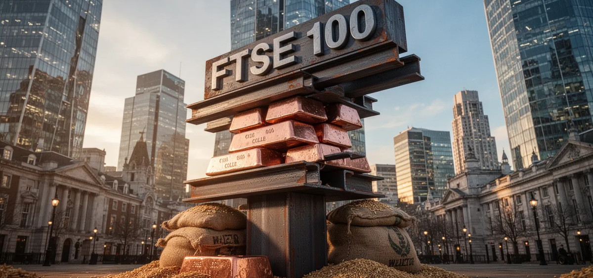 Beitragsbild zu FTSE 100: Rohstoffe stützen
