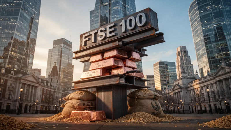 Beitragsbild zu FTSE 100: Rohstoffe stützen
