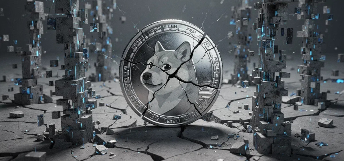 Beitragsbild zu Dogecoin: Unterstützung bricht weg