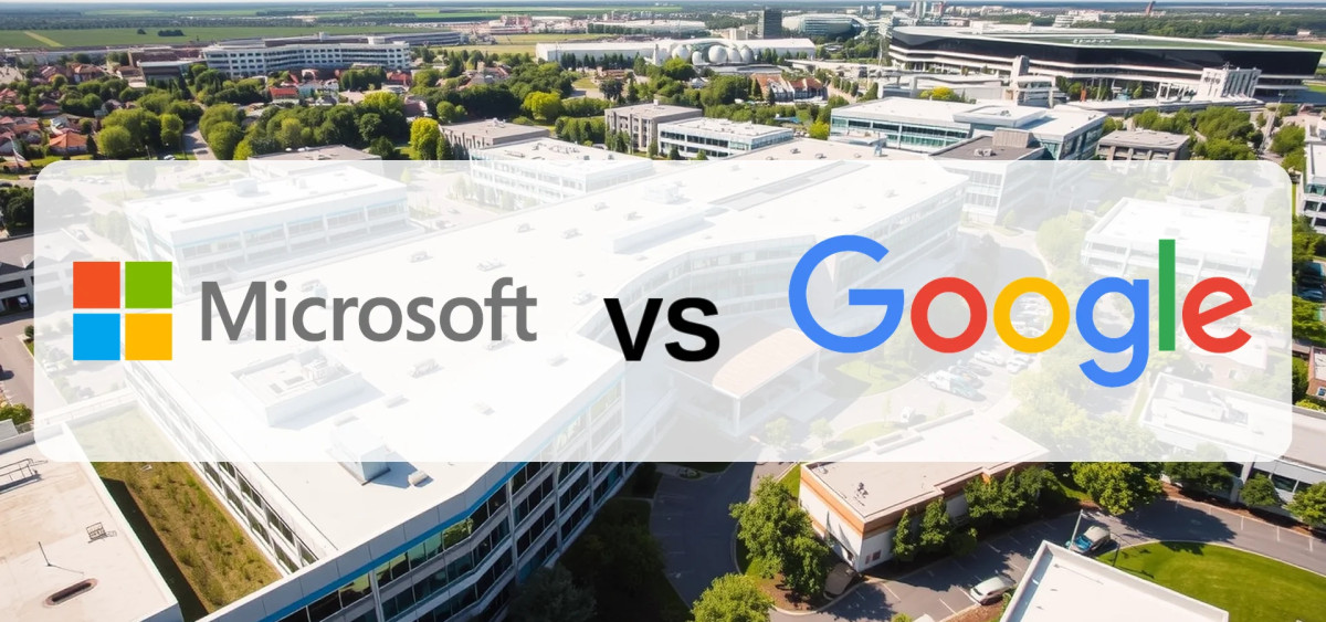 Beitragsbild zu Microsoft- vs. Alphabet-Aktie: Tech-Titanen im KI-Wettkampf