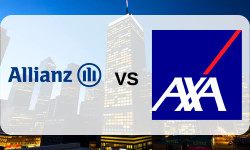 Beitragsbild zu Allianz- vs. Axa-Aktie: Versicherungstitanen im Rennen