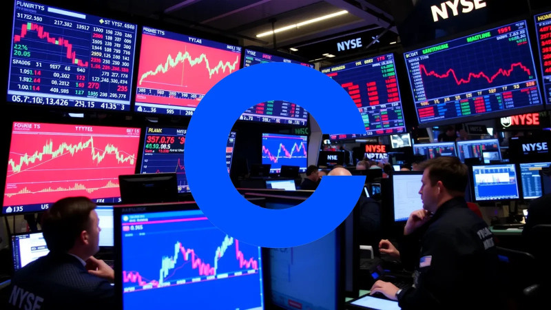 Beitragsbild zu Coinbase Aktie: Heftige Turbulenzen?