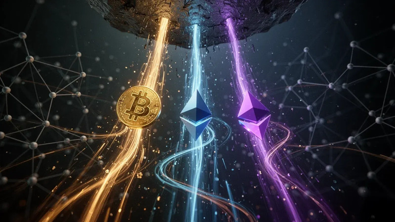 Beitragsbild zu Bitcoin, Ethereum, Solana — Krypto-Sektor trotzt Fed-Druck mit ETF-Rekorden