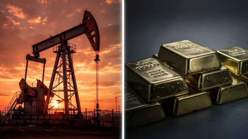 Beitragsbild zu Trumps Ultimatum spaltet Rohstoffe — Öl auf Rekordjagd, Gold im freien Fall