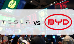 Beitragsbild zu Tesla- vs. BYD-Aktie: David gegen Goliath im E-Auto-Kampf