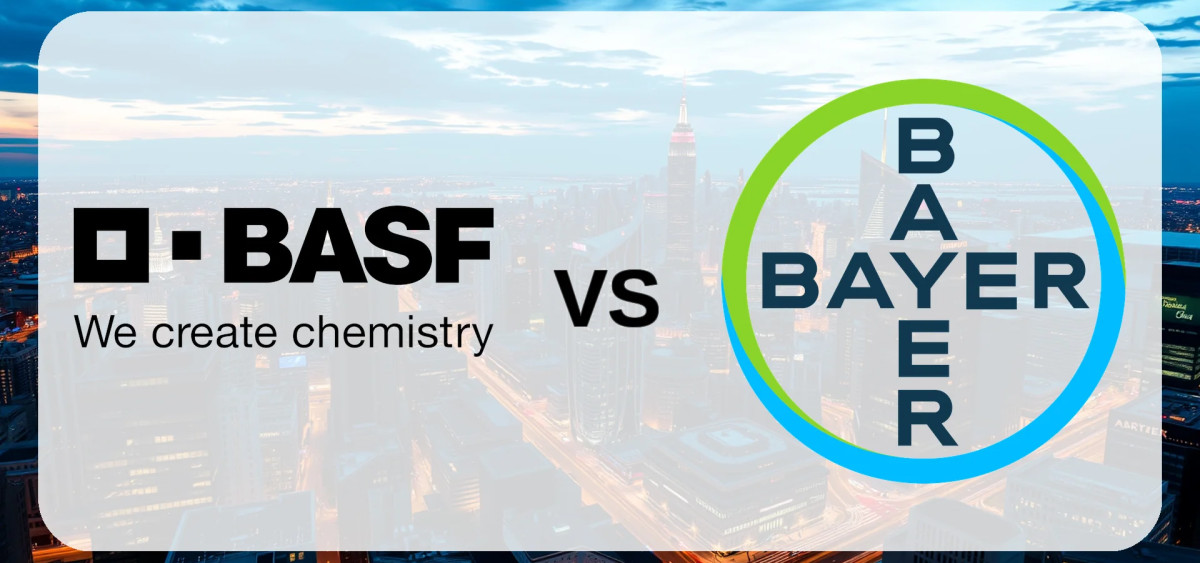 Beitragsbild zu BASF- vs. Bayer-Aktie: Chemie-Titanen zwischen Tradition und Transformation