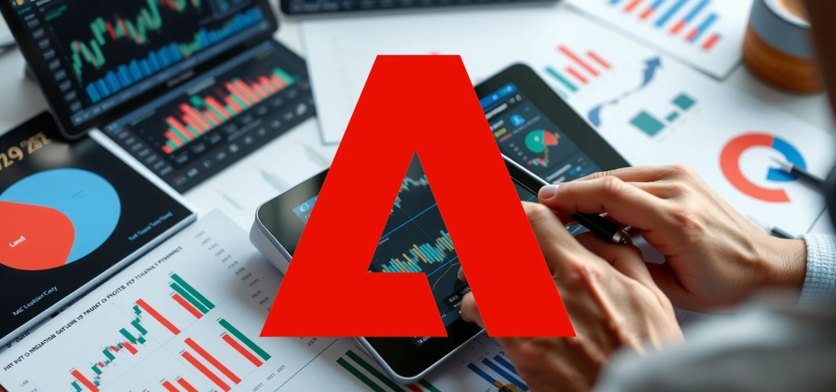 Beitragsbild zu Adobe Aktie: Geteiltes Bild