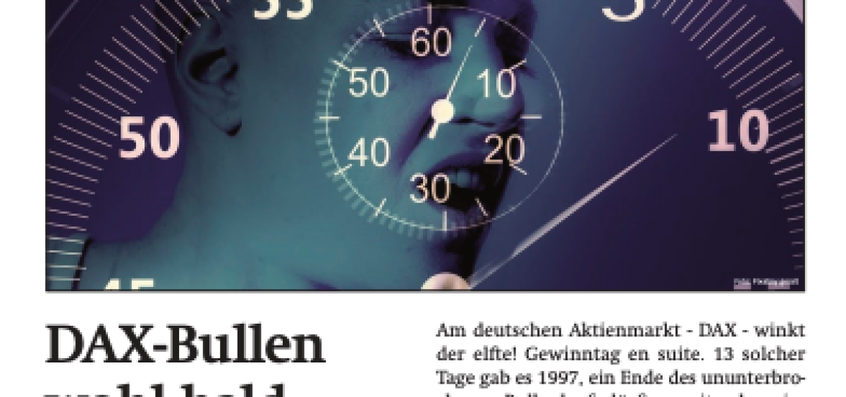 Beitragsbild zu News aus dem Börse Express PDF vom 20.08.2024: Den DAX-Bullen geht wohl bald die Puste aus und der Flughafen Wien im Soll und Ist