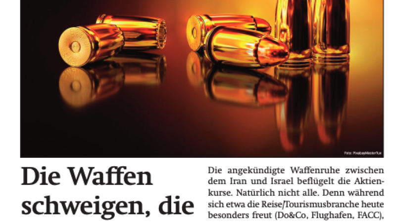 Beitragsbild zu News aus dem Börse Express PDF vom 24.06.2025: Die Waffen schweigen, die Kurse steigen