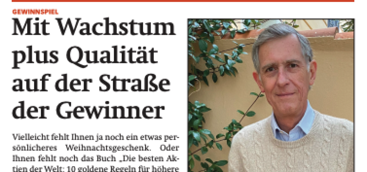 Beitragsbild zu News aus dem Börse Express PDF vom 02.12.2024 - Mit Qualität und Wachstum auf der Straße der Gewinner fahren