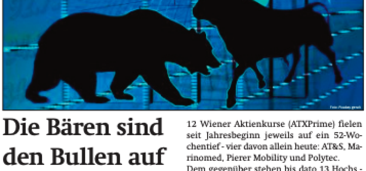 Beitragsbild zu News aus dem Börse Express PDF vom 11.03.2024: Die Bären sind den Bullen auf den Fersen - News von Andritz, Biogena Group, Erste Group, Raiffeisen Bank International, Verbund - Lohnwachstum und die Inflation ...