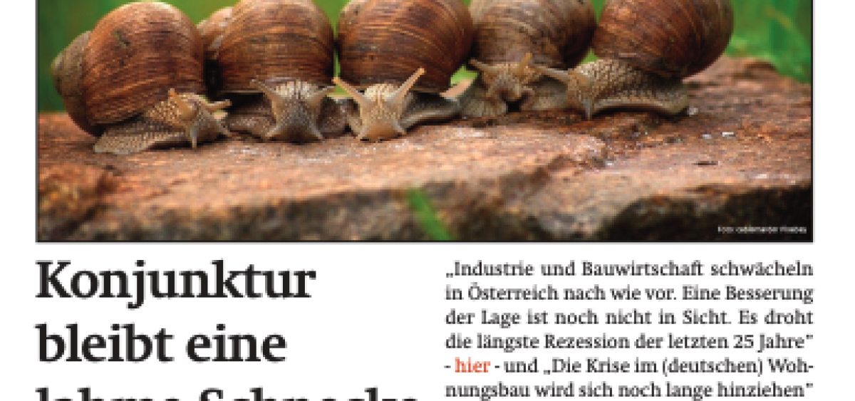 Beitragsbild zu News aus dem Börse Express PDF vom 09.09.2024: Die Konjunktur bleibt eine lahme Schnecke