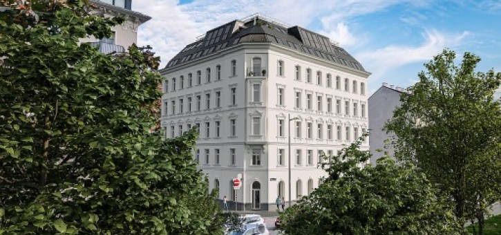 Beitragsbild zu Höchster Wohnkomfort mit Panoramablick: ViennaEstate vermietet Dachgeschosswohnungen in revitalisiertem Zinshaus noch vor Fertigstellung