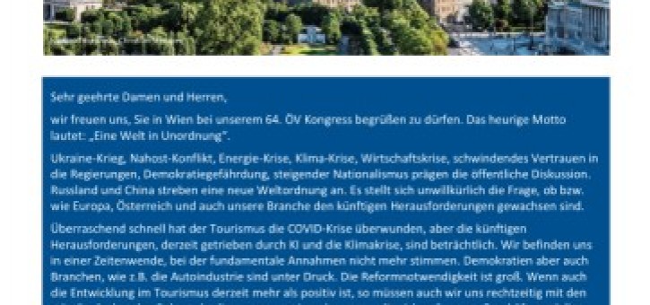 Beitragsbild zu Pressekonferenz des Österreichischen ReiseVerbands