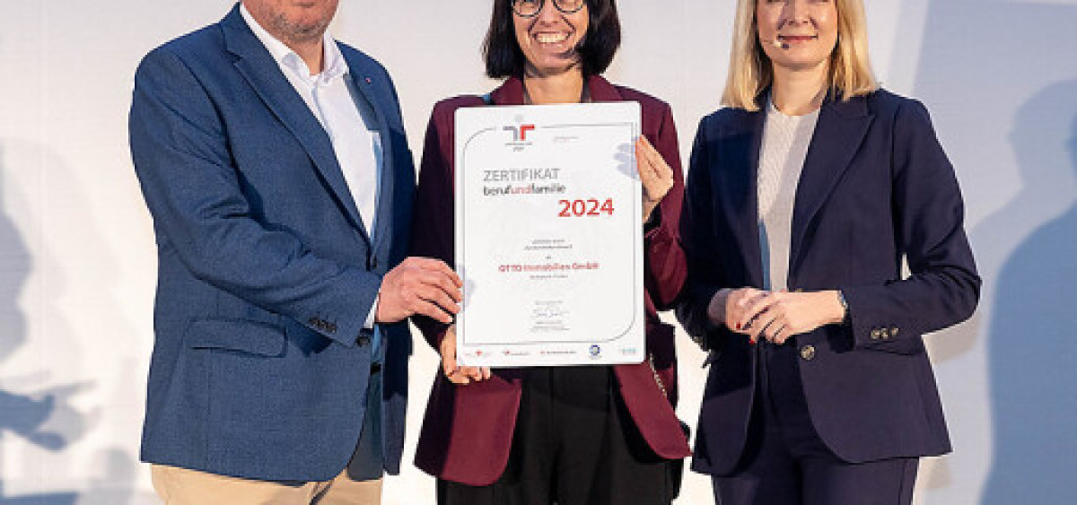Beitragsbild zu OTTO Immobilien erneut als familienfreundliches Unternehmen zertifiziert