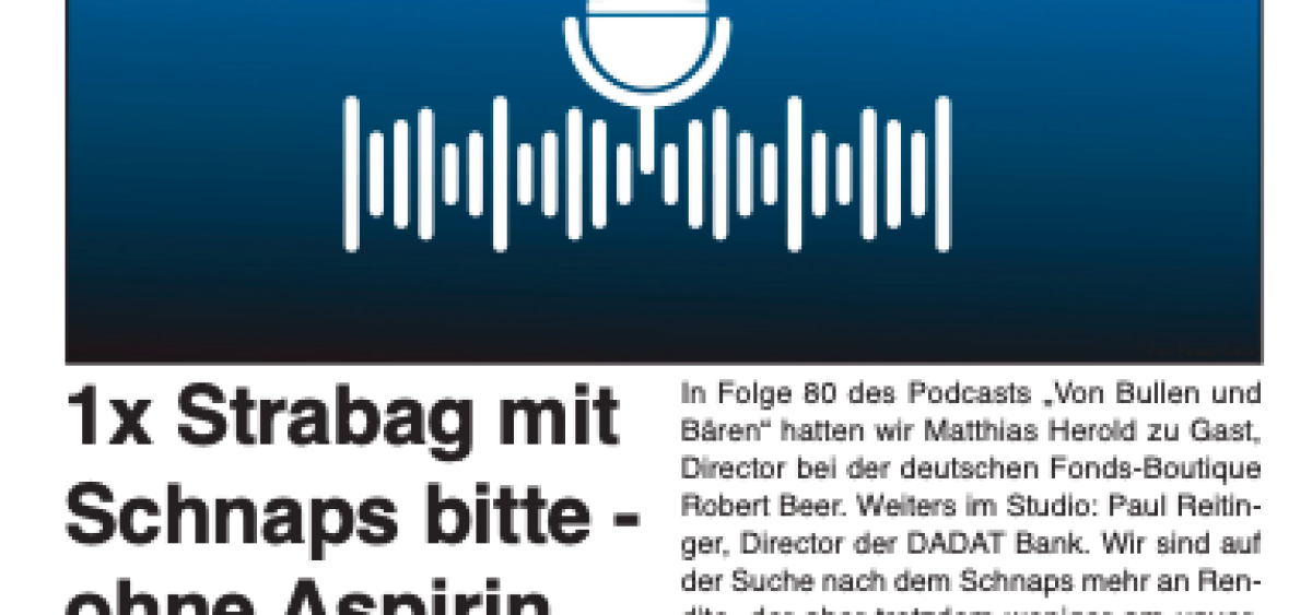 Beitragsbild zu 1x Strabag mit Schnaps bitte ... ohne Aspirin, Porr erhöht Dividende und Kontron findet sich attraktiv