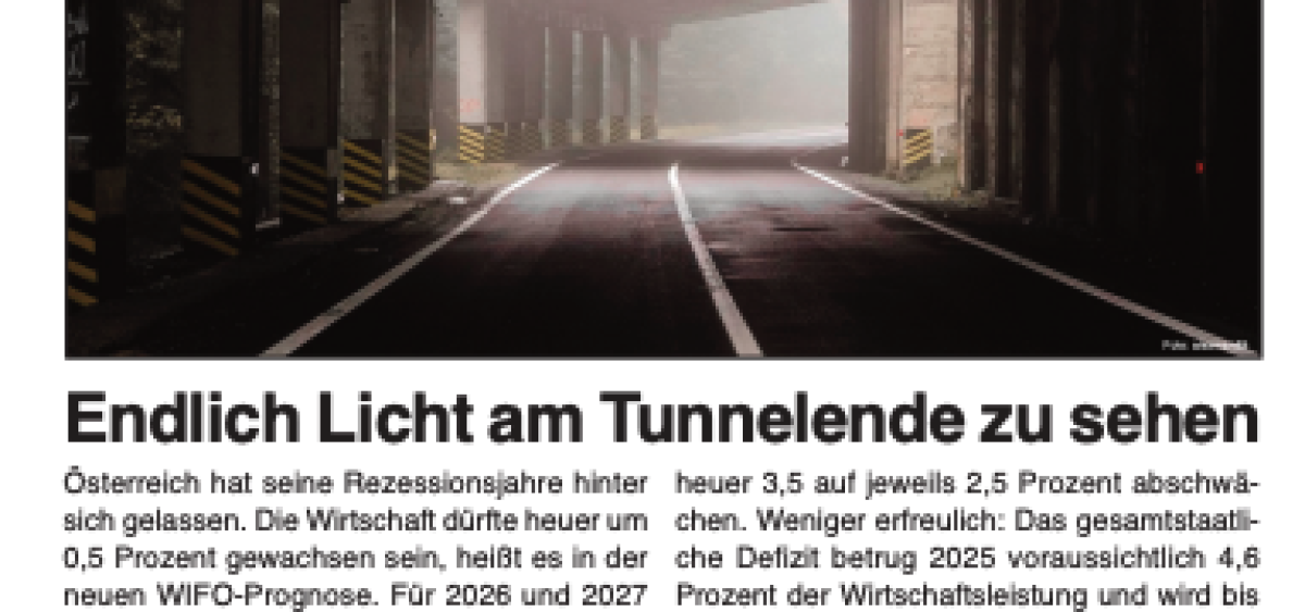 Beitragsbild zu Endlich Licht am Tunnelende zu sehen