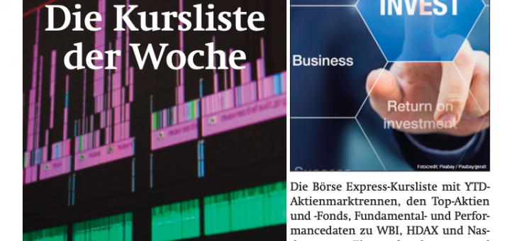 Beitragsbild zu Die Börse Express Kursliste der Woche (03.11.2024)